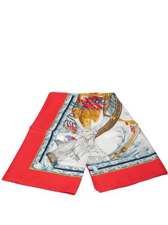 Herm&egrave;s 2000-2020 Vive Le Vent Silk Scarf scarves - women - Silk - One Size - Red