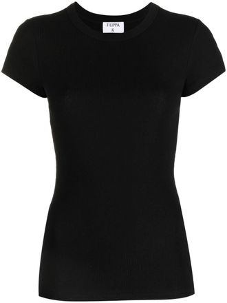Filippa K T-shirt a coste - Nero