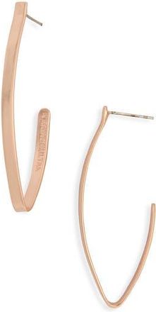 Karine Sultan Wishbone Hoop Earrings in Rose Gold at Nordstrom Rack
