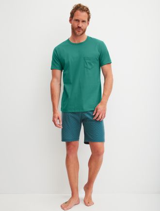 CALIDA Shorty CALIDA Relax Imprint 3, Damen, Gr. XXL (58/60), ivy gr&uuml;n, Single Jersey, Obermaterial: 100% Baumwolle, bequem kurz, V-Ausschnitt, Homewear-Sets