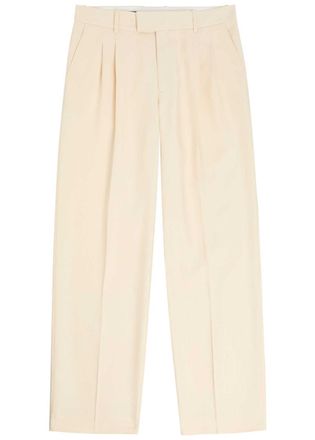 Dr&ocirc;le de Monsieur DR&Ocirc;LE DE Monsieur Pantalon Golfeur Logo-embroidered Woven Trousers - Off White - XL