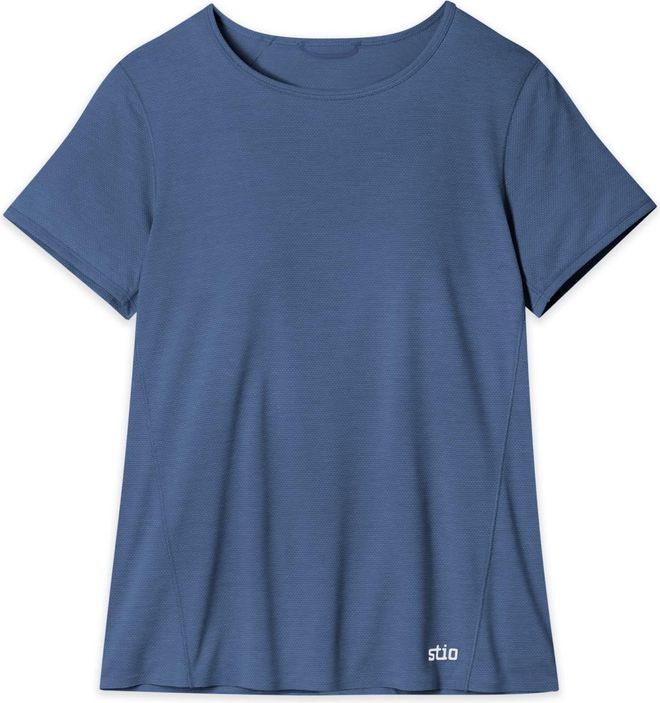 Womens Lucent Tee Shirt Short Sleeve, Size Extra Small in Vintage Indigo