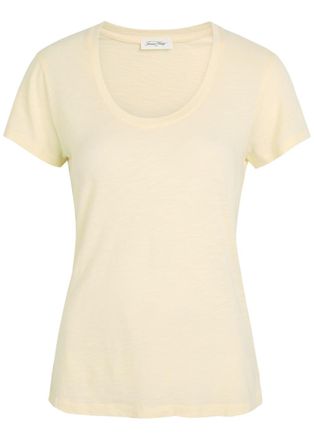 American Vintage Jacksonville Slubbed Cotton-blend T-shirt - Yellow - S (UK8-10 / S)