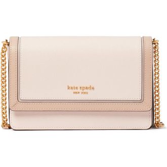 Kate Spade New York morgan colorblock saffiano leather crossbody bag in Pale Dogwood Multi at Nordstrom Rack
