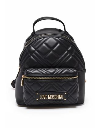 Love Moschino Black Quilted Polyurethane Backpack
