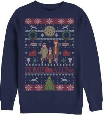 Home Alone Mens Home Alone Characters Ugly Sweater Sweatshirt in Navy Blue at Nordstrom, Size Xx-Large