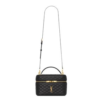 Saint Laurent Gaby Large Vanity Bag - Dames - Handtassen - Zwart - ONE Size - Leer - Tassen