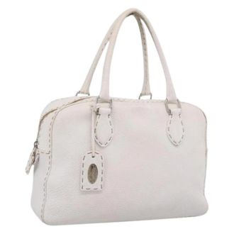 Fendi Pre-owned Vintage Hand Bag - Dames - Vintage Handtas - Wit - ONE Size - Leer - Vintage