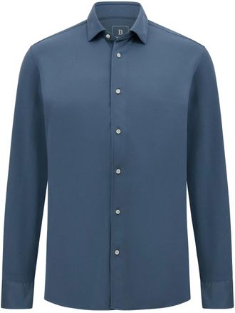 Boggi Milano button-down shirt - men - Polyester/Cotton/Elastane - L - Blue