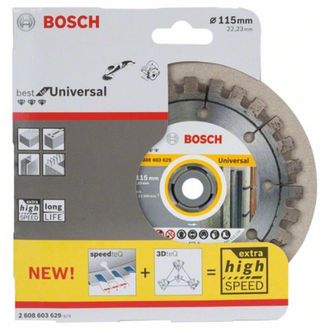 Bosch Diamantscheibe Mejor Para Universal, 115 X 22,23 X 2,2 X 12 Mm -2608603629