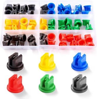 OEM [mai Usato]60 Ugelli A Spruzzo In Plastica A 110 Gradi, Ugelli A Getto Piatto, Ugelli Di Ricambio In Plastica Per Agricoltura, Per Il Controllo Delle 