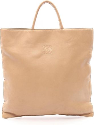 Loewe Beige Leather Handbag Tote Bag (Pre-Owned)