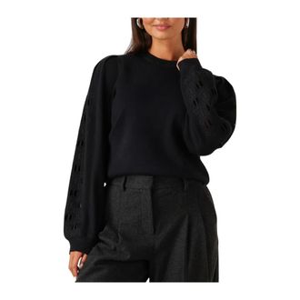 Object Object - Dames Truien vesten Objyuki L/s Re Knit Pullover - Dames - Truien - Zwart - Maat: XS Wol