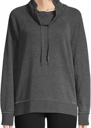 Calvin Klein Womens Performance Cowlneck Sweatshirt In Slate Heather