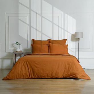 Febronie Funda n&oacute;rdica percal de algod&oacute;n caramelo 260x240
