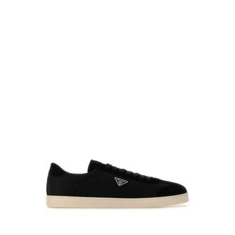 Prada Schoenen, Heren, Zwart, 43 EU, Nylon, Re Nylon And Suede Sneaker
