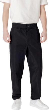 Calvin Klein Jeans Broeken, Heren, Zwart, W33, Polyester, Comfortabele trackpants met elastische tailleband