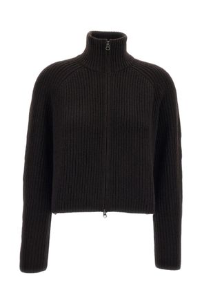 Lisa Yang Brown Sadie Cashmere Zip Cardigan