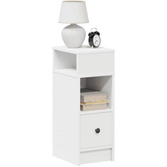vidaXL Comodini 2 pz con Cassetto Bianchi 25x31x66 cm - Vidaxl