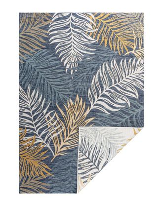 Jonathan Y Designs Jonathan Y Calypso Coastal Casual Palm Frond Reversible Machine-Washable Indoor/Outdoor Area Rug