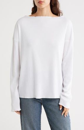 Go Couture Long Sleeve Pullover Sweater in Ivory at Nordstrom Rack, Size Large