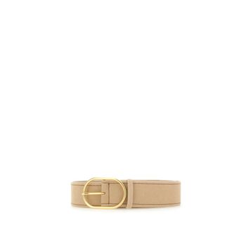 Gianni Chiarini Belts, female, Beige, Size: ONE SIZE Suede Leather Belt