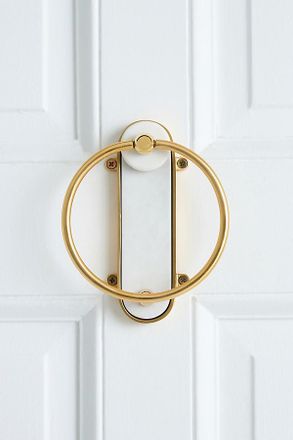 Anthropologie Haven Marble & Brass Door Knocker