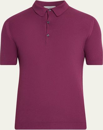 John Smedley Mens Roth Cotton Polo Shirt
