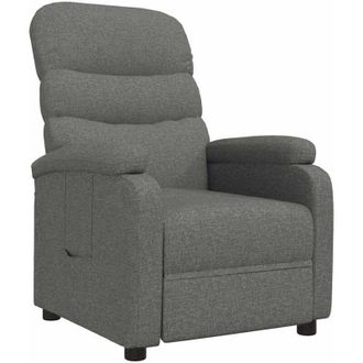vidaXL Sill&oacute;n Reclinable De Tela Gris Oscuro Vidaxl