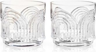 Viski Deco Beau Crystal Lowball Tumblers Set of 2 in Clear at Nordstrom