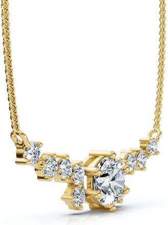 Pompeii3 1Ct Twilight Diamond Necklace 14k Gold Lab Grown EF/VS
