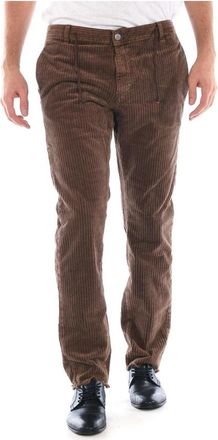 Daniele Alessandrini Jeans - Heren - Slim Fit Broeken - Bruin - W36 - Katoen - Broeken