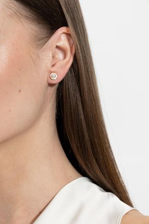 AllSaints Earrings With Glass Pearl, Womens, Gold
