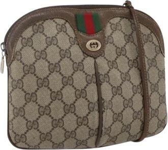 Gucci Pre-owned Cross Body Bag - Dames - Vintage Schoudertas - Beige - ONE Size - Leer - Vintage