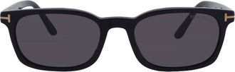 Tom Ford Smoke Rectangular Mens Sunglasses FT1300 01A 53