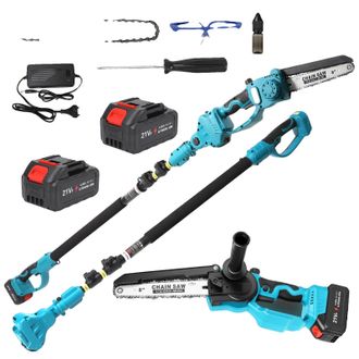 OEM Motosega A Palo, Mini Motosega, Sistema A Doppia Batteria, 2 In 1, Motoseghe A Palo