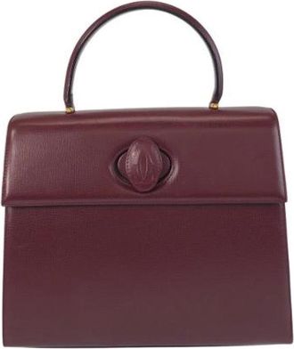 Cartier Pre-owned Leren Must Line Handtas - Dames - Vintage Handtas - Rood - ONE Size - Leer - Vintage