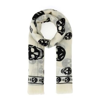 Alexander McQueen Printed Chiffon Foulard - female - Alexander McQueen - Silk Scarves - Multicolor - ONE SIZE - Accessories