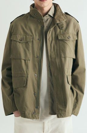 Scalpers Military jacket with concealed hood in Khaki at Nordstrom, Size Xx-Large Eu