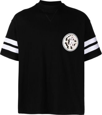 Roberto Cavalli Mirror Snake-patch piqu&eacute; T-shirt - men - Cotton - S - Black