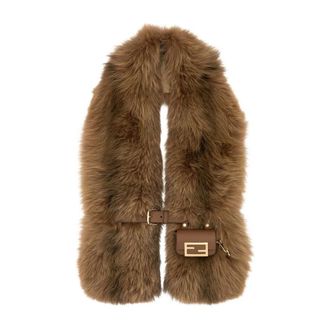 Fendi Brown Fur Scarf