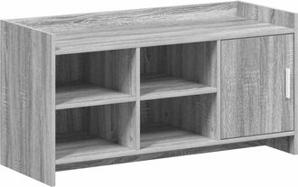 vidaXL Armario Zapatero Con Puerta Sonoma Gris 100 X 39,5 X 51 Cm Vidaxl