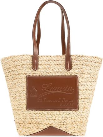 Lanvin Tote Bags, female, Brown, Size: ONE SIZE Catch Medium Basket Bag