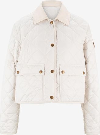 Moncler Boxy-Hemdjacke mit Rautensteppung Chitre