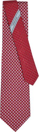 Ferragamo print silk tie - men - Silk/Acetate/Viscose - One Size - Red