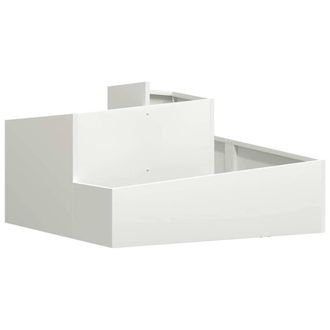 Berkfield Home Planter White 80x80x50 cm Cold-rolled Steel | Size: 80 x 80 x 50 cm