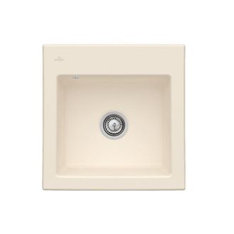Villeroy & Boch Villeroy&boch - Villeroy Et Boch Subway 50 S Fregadero 52,5 X 51 Cm Sin Escurridor Marfil Ceramicplus Con Desag&uuml;e Autom&aacute;tico