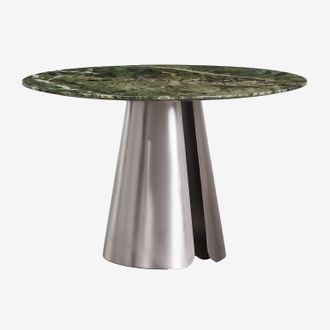 Sklum Mesa De Comedor Redonda &Oslash;120 Cm En Acero Inoxidable Baelor Sklum