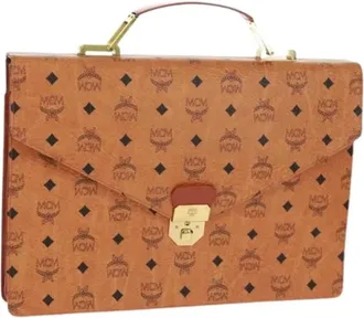 MCM Pre-owned Handbags, female, Brown, Size: ONE SIZE Pre-owned Plastic Handbag