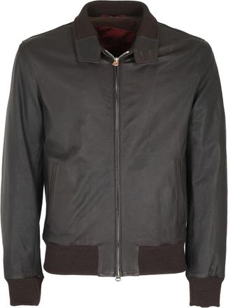 STEWART Ippocrate Lamb Stijl - Heren - Leren en Su&egrave;de Jassen - Bruin - XL - Leer - Jassen
